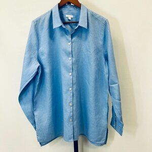 J. Jill Light Blue Button Down Shirt
